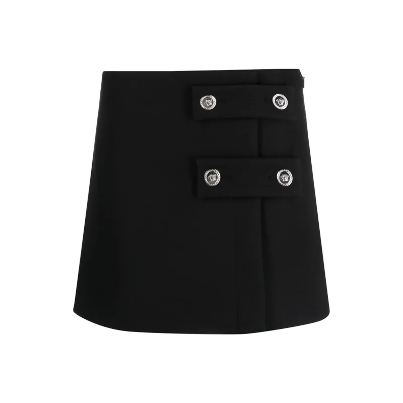VERSACE Casual Short Skirts Women's Black-0