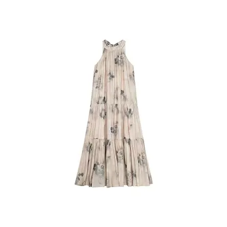PLAY BUSH Sleeveless Dress Women's Ink Wash Painting-0