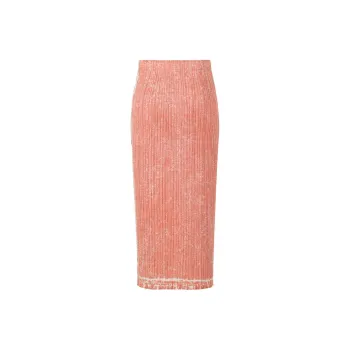 PLEATS PLEASE ISSEY MIYAKE Casual Long Skirts Women's Pink