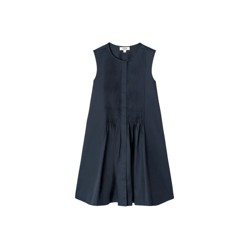 COS Sleeveless Dress Women's Navy Blue-0