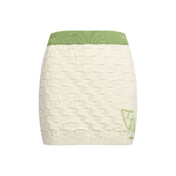 Valeria Obbaco Valeria Obbaco Luminous Collection Casual Short Skirts Women's White Green