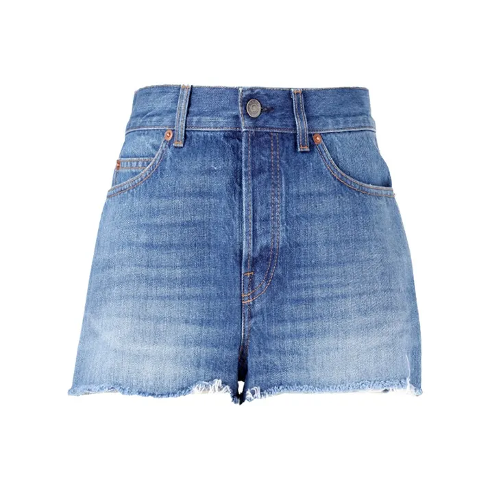 GUCCI x TANGLAOYA Denim Shorts Women's Blue-0