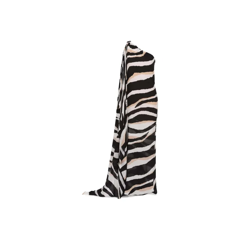 ELIE SAAB Zebra print Silk Dress-0