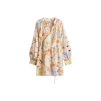 H&M Long Sleeved Dresses Women's Light Apricot/Floral