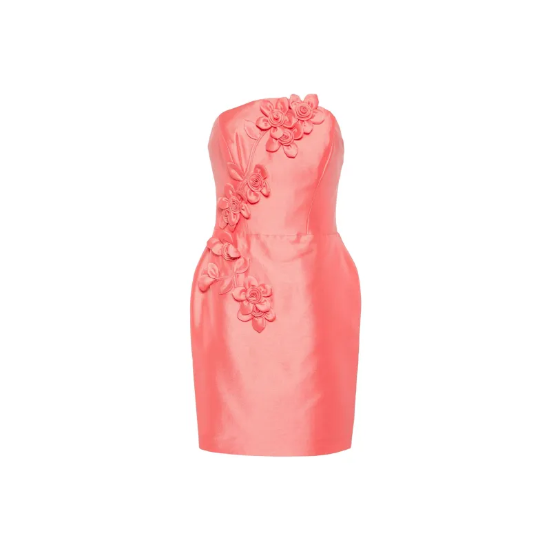 Marchesa Notte Floral Mikado Mini Dress-0