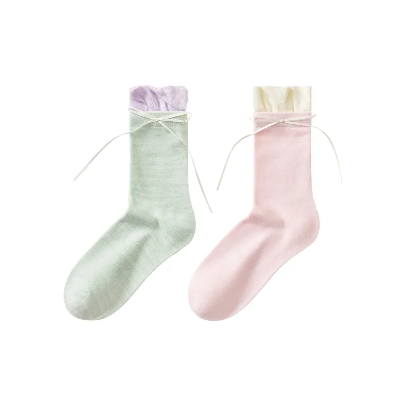 Temooues Mid Calf Socks Women's Combo Set-0