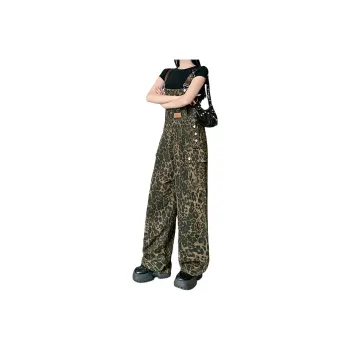 The Temptation Of The Muse Overalls Women's Leopard Print