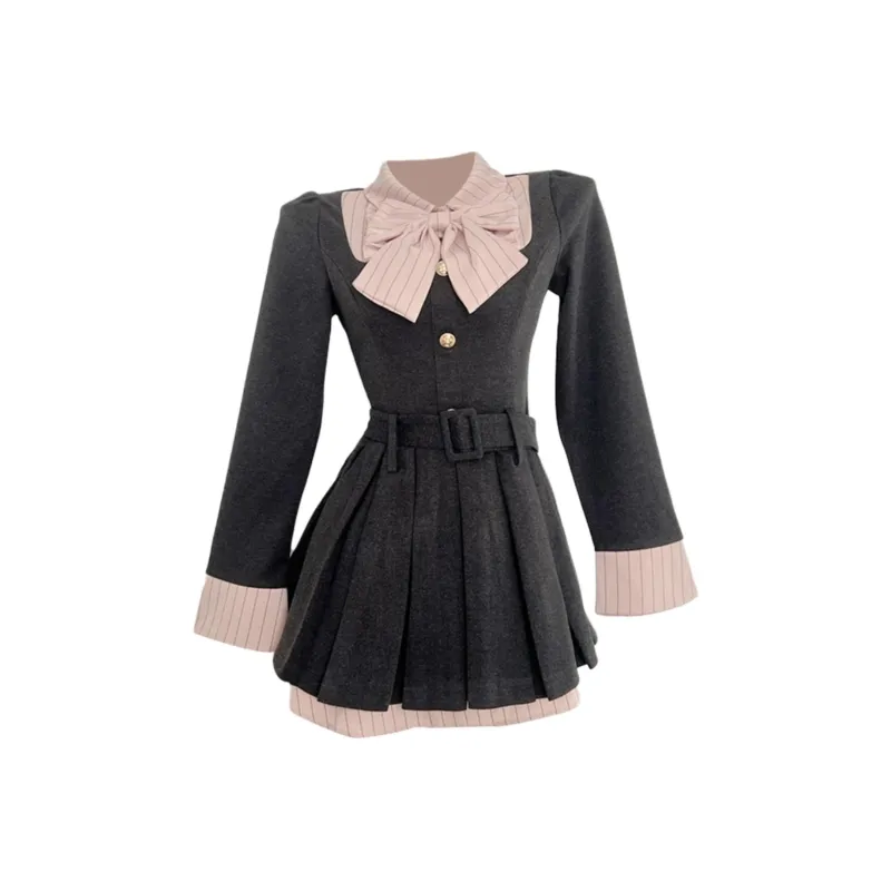 PLANE DRIFT Long Sleeved Dresses Women's Black-0