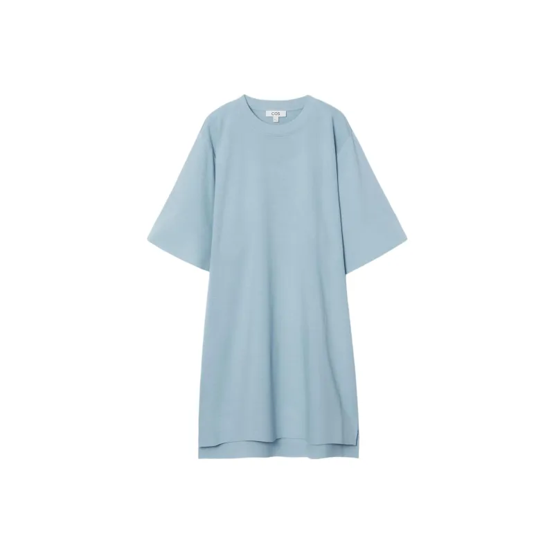 COS Short Sleeved Dresses Women's Light Blue-0