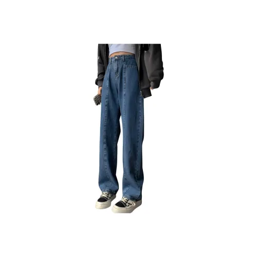 FAWENXIANGZI Jeans Women's Vintage Blue