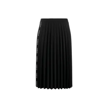 Vetements Plissee Logo Skirt 'Black'