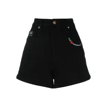 VERSACE JEANS COUTURE Denim Shorts Women's Black
