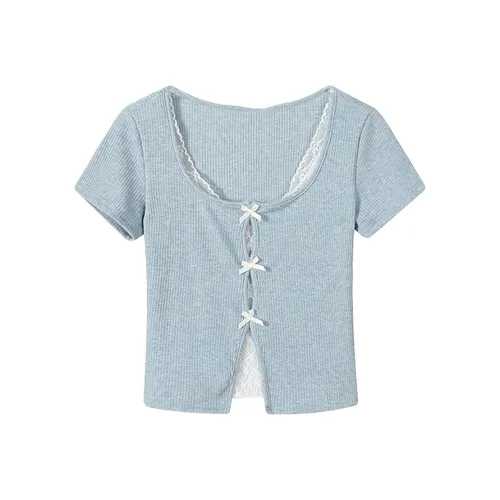GUOZHEN Set in Sleeve T Shirt Women's