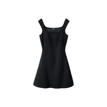 LINCchic Slip Dress Women's Elegant Black
