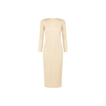 PLEATS PLEASE ISSEY MIYAKE SS25 Long Sleeved Dresses Women's White