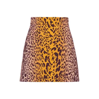 MIU MIU Casual Short Skirts Women's Brown