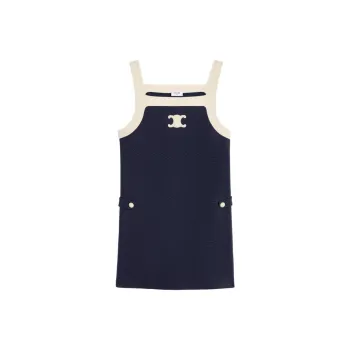 CELINE Mini Triomphe Dress In Wool Jersey