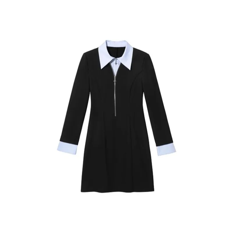 ETSE Long Sleeved Dress Women's Black-0