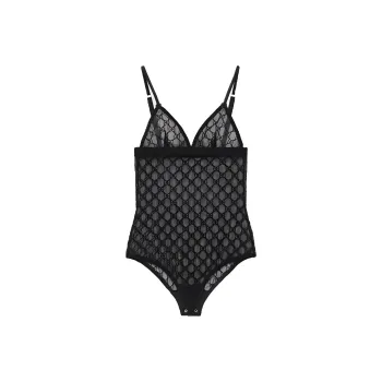GUCCI Gg Tulle Bodysuit