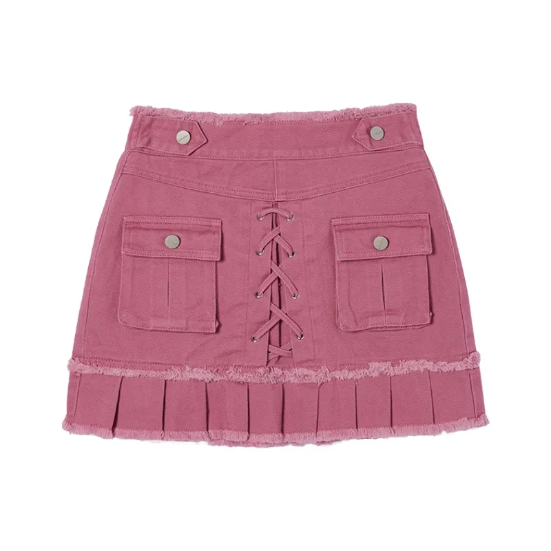 EPTISON WOMAN Denim Short Skirts Women's-4