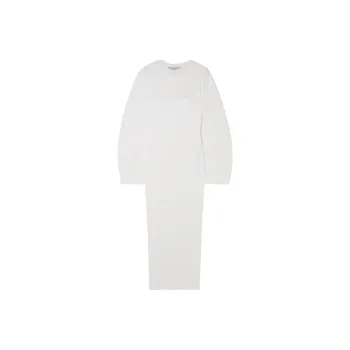Stella McCartney Fine Ribbed Drop Shoulder Midi Dress