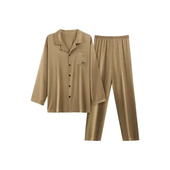 Qin Jing Pajama Set Men's Brown