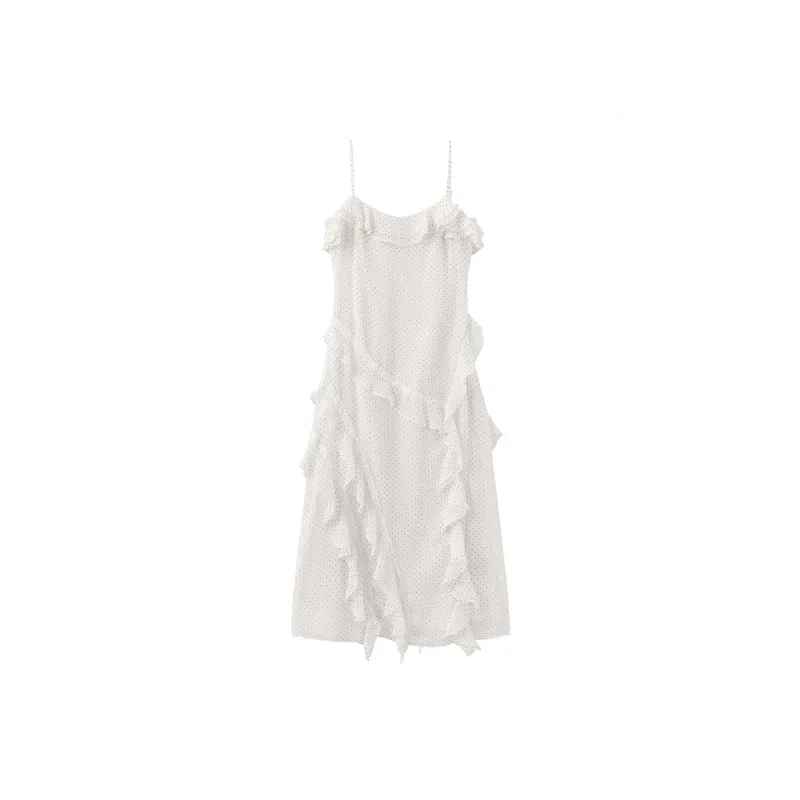 CUBIC Slip Dresses Women's White Polka Dot-0
