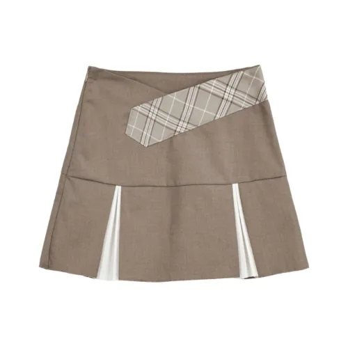 Metamorphosis Casual Short Skirts Women's Khaki