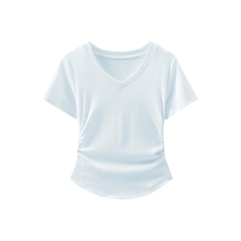 HEISU Regular T Shirt Women's Cream Yellow-6