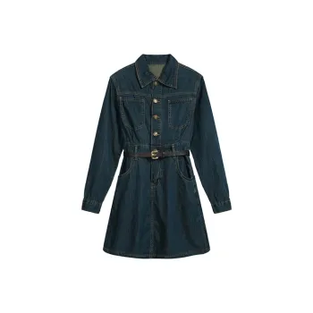ETSE Long Sleeved Dresses Women's Dark Blue
