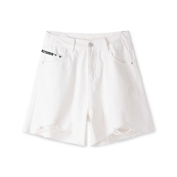 HIPPIEMISS Denim Shorts Women's White-0