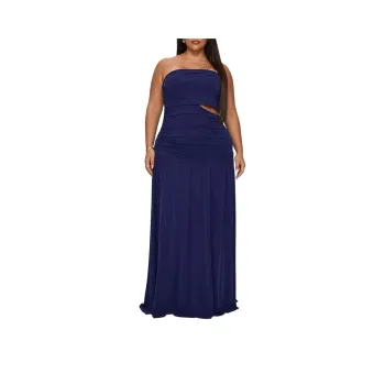 PRINCESS POLLY GRANDEUR STRAPLESS MAXI DRESS Sleeveless Dress Women's NAVY/Marine Blue
