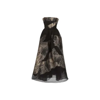 ELIE SAAB Contrast-panel Maxi Dress