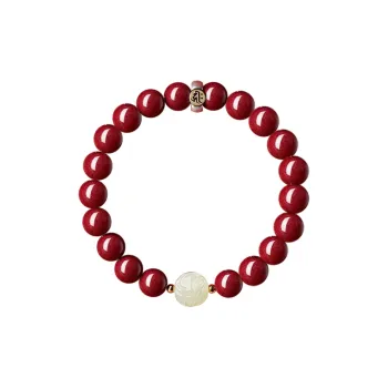 The Thousand Seals Family Reconstructed Cinnabar Bracelets Unisex
