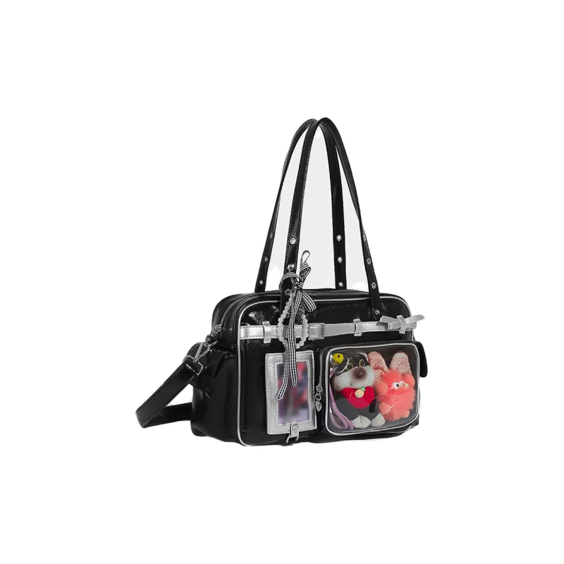 SHORT HAIR GIRL PU Ita Bag Shoulder Bag Women's Multicolor-6