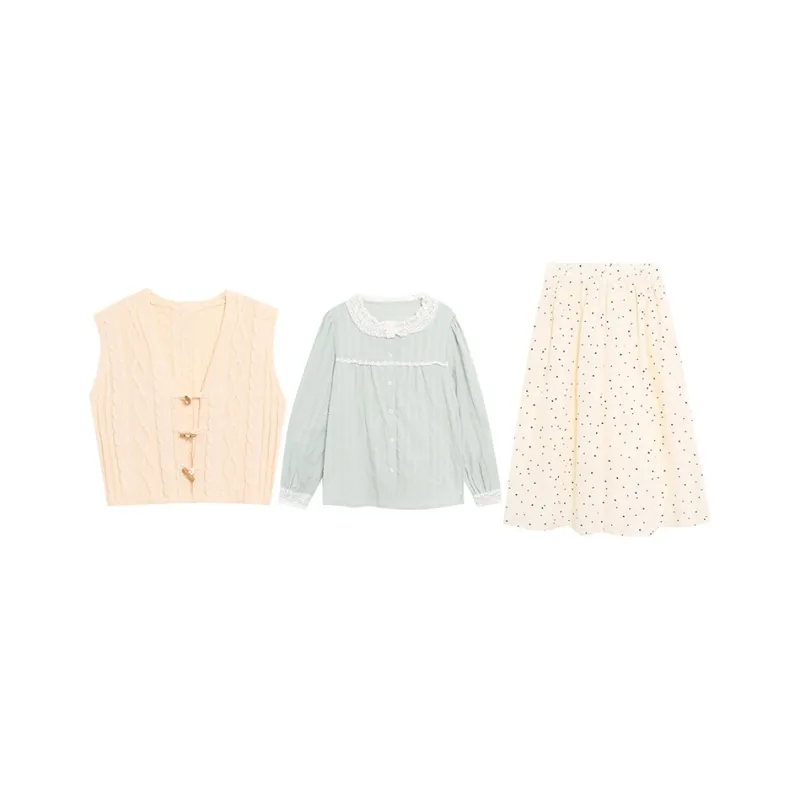 ZVJH Two Piece Skirt Sets Women's-0
