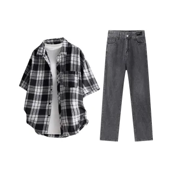 MARK WAFFLE Shirt Matching Set Unisex