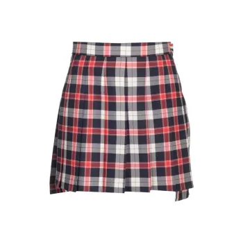 THOM BROWNE Checkered Pleated Mini Skirt