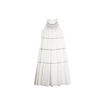 ELLE Sleeveless Dress Women's White