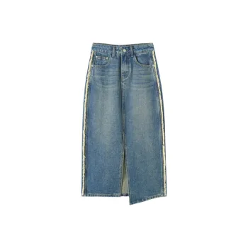 MITUAN Denim Short Skirts Women's Vintage Blue