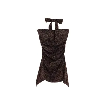 CZMO Sleeveless Dress Women's Leopard Print
