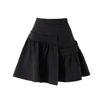SOON FLOWER Casual Short Skirts Women's Black