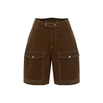 With Jean Cargo Shorts Women's Brown