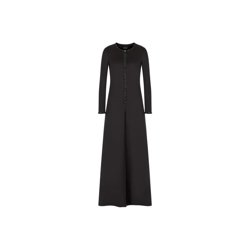 GIORGIO ARMANI Silk Jumpsuit With Embroidered Details-0
