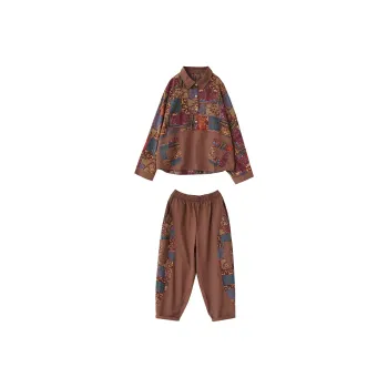 Mapping Casual Suit Women's Coffee
