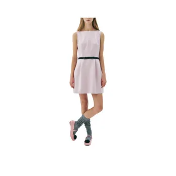 MARDI MERCREDI SS25 RIBBON BELT MINI SLEEVELESS DRESS Sleeveless Dress Women's Beige