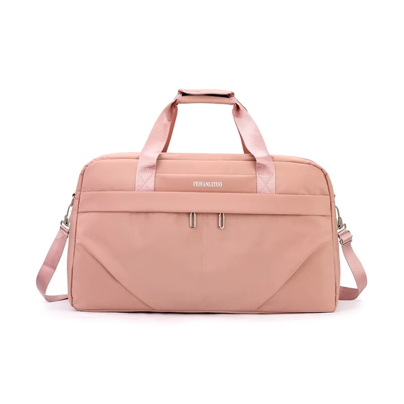 Yalu Nylon Travel Bag Unisex Black/Pink/Sky Blue/Light Purple-0