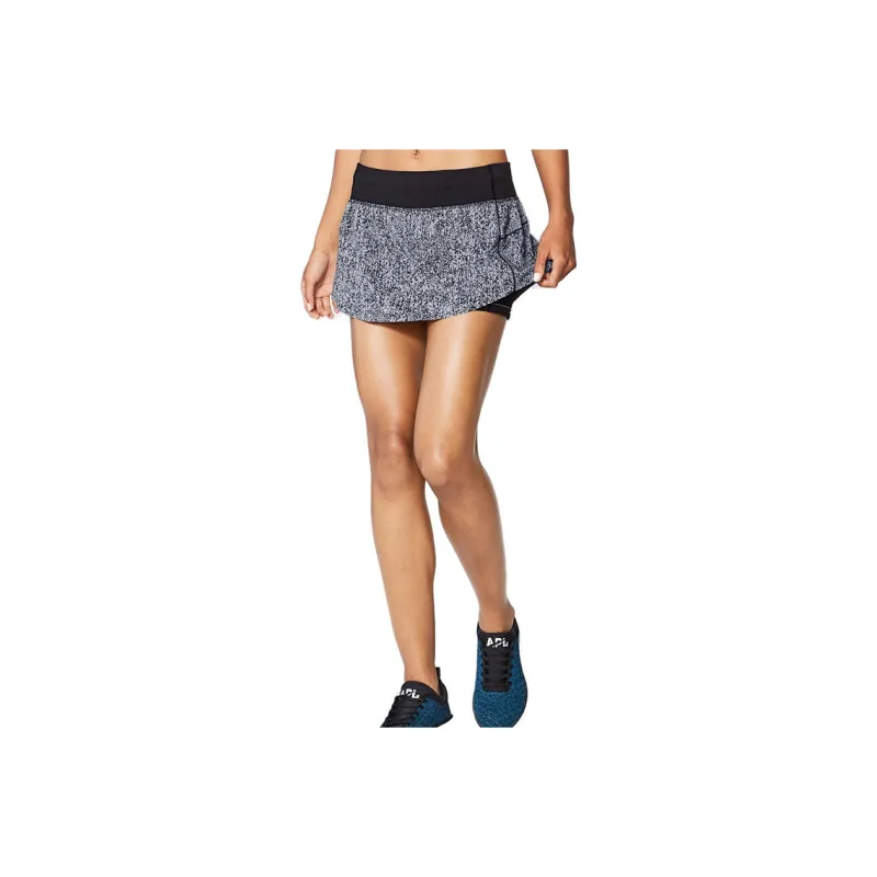 Lululemon Final Lap Casual Short Skirts Women's Black White-0