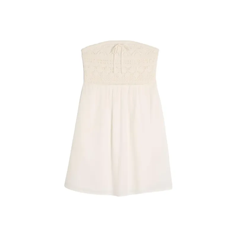 Hollister Sleeveless Dress Women's Cloud White-0