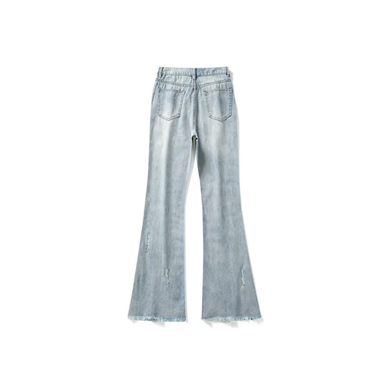 YINLEI Jeans Women's Light Blue-0